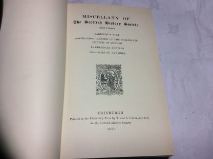 Miscellany of the Scottish History Society, Sixth Volume - Image 3