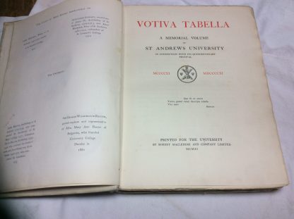 Votiva Tabella: A Memorial Volume of St. Andrews University..in connection with its Quincentenary Festival - Image 4