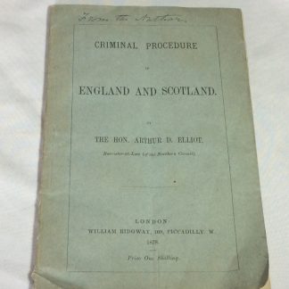 Criminal Procedure in England and Scotland