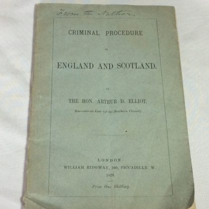 Criminal Procedure in England and Scotland