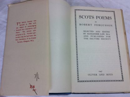 Scots Poems Selected by Alexander Law and published for the Saltire Society - Image 2