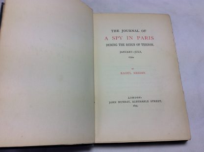 Journal of a Spy in Paris During the Reign of Terror, January- July 1794, The - Image 2