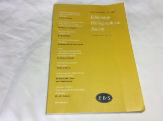 Journal of the Edinburgh Bibliographical Society: Number Five