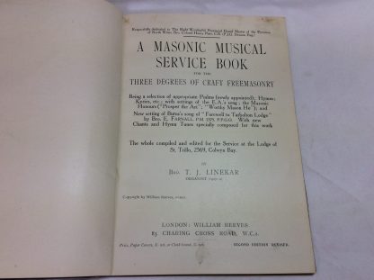 A Masonic Musical Service Book for the Three Degrees of Craft Masonry - Image 2