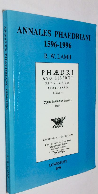 Annales Phaedriani: A Bibliography of Phaedrus