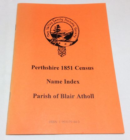 Perthshire 1851 Census Name index: Parish of Blair Atholl