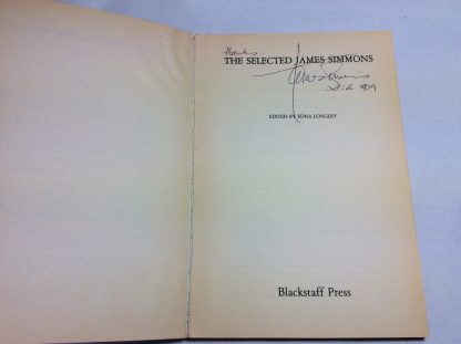 The Selected James Simmons; edited by Edna Longley - Image 2