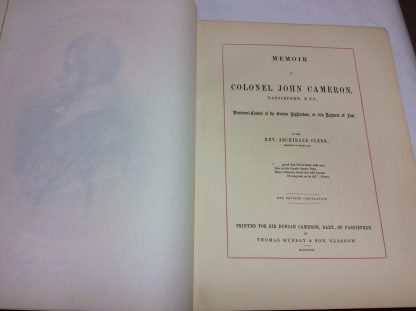 Memoir of Colonel John Cameron, Fassiefern K.T.S. - Image 3