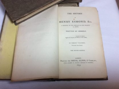 The History of Henry Esmond, A Colonel in the Service of Her Majesty Queen A. 2nd Edition in three volumes - Image 3