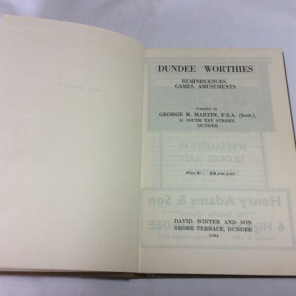 Dundee Worthies: Reminiscences, Games, Amusements - Image 2