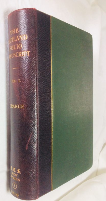 The Maitland Folio Manuscript (Volume 1) Scottish Text Society New series Number 7.