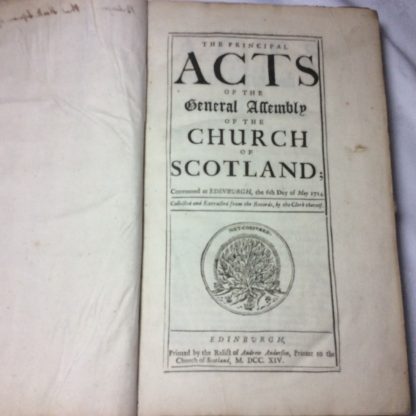THE PRINCIPAL ACTS OF THE GENERAL ASSEMBLY OF SCOTLAND,  1714 -1731 - Image 4