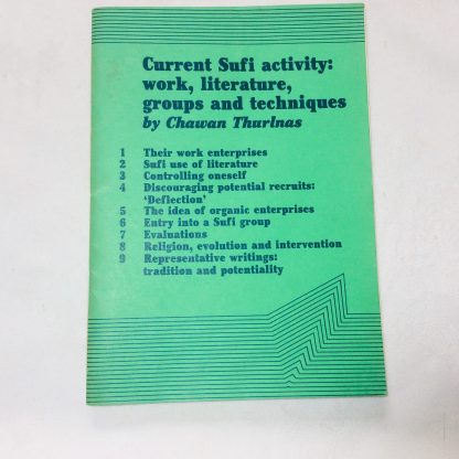 Current Sufi Activity: Work, Literature, Groups and Techniques