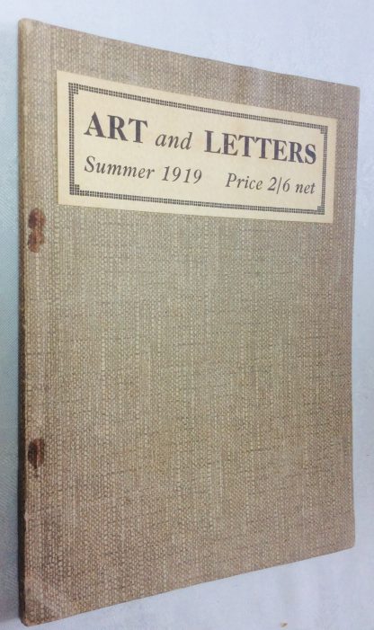 Art & Letters. Volume II. No. 3. (New Series. ) Summer 1919