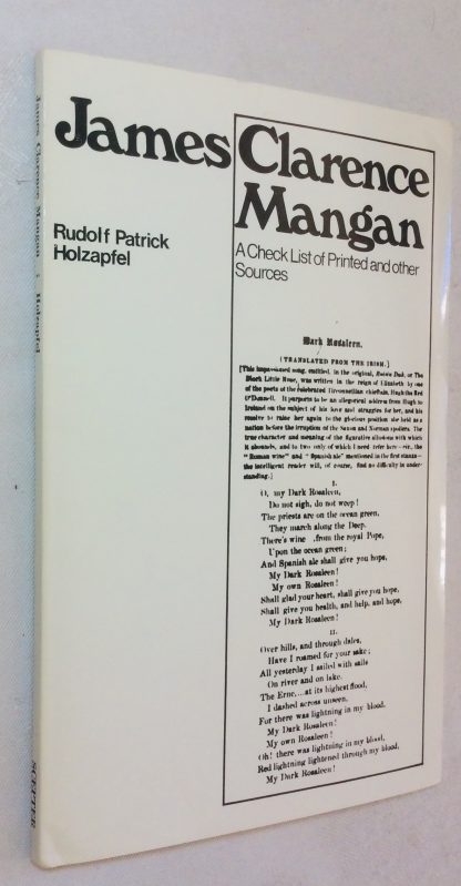 James Clarence Mangan, A Check-List Of Printed And Other Sources
