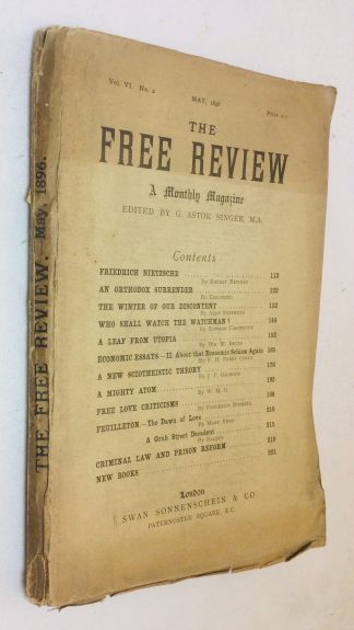 the Free Review: A Monthly Magazine, Vol.VI No.2 May 1896