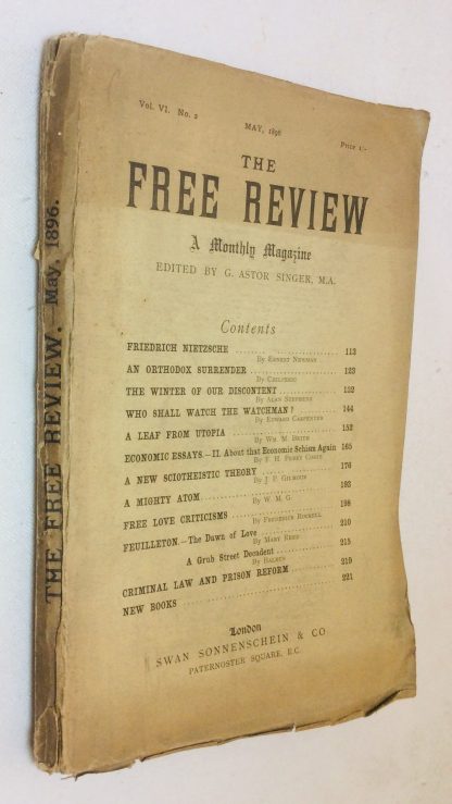 the Free Review: A Monthly Magazine, Vol.VI No.2 May 1896