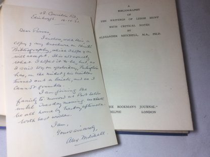 A bibliography of the writings of Leigh Hunt with critical notes - Image 2