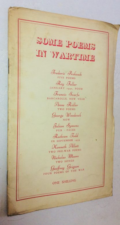 Some Poems in Wartime.
