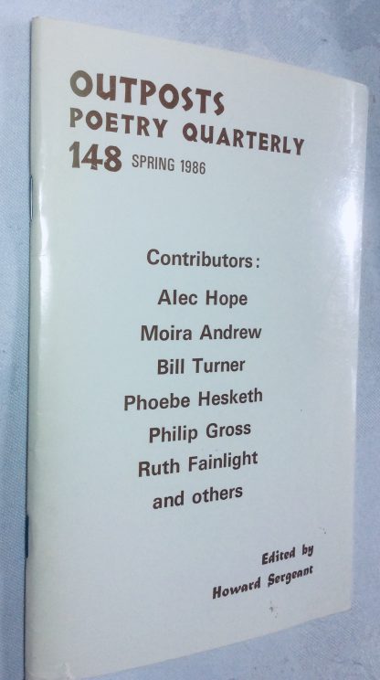 Outposts Poetry Quarterly 148 ,  Spring 1986