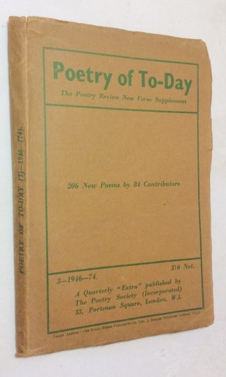 Poetry of To-Day: A Quarterly "Extra" of the Poetry Review   3- 1946 - (74)