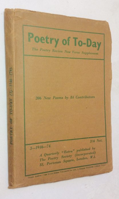 Poetry of To-Day: A Quarterly "Extra" of the Poetry Review   3- 1946 - (74)