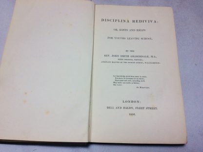 Disciplina Rediviva: or, Hints and Helps For Youths Leaving School - Image 2