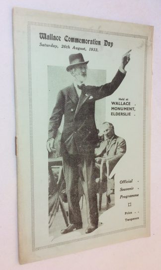 Wallace Commemoration Day -  Saturday, 26th August 1933