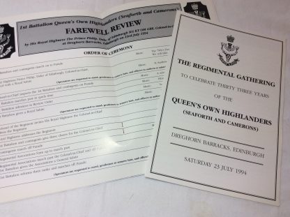 First Battalion Queen's Own Highlanders (Seaforth and Camerons)- Farewell Review - Image 2