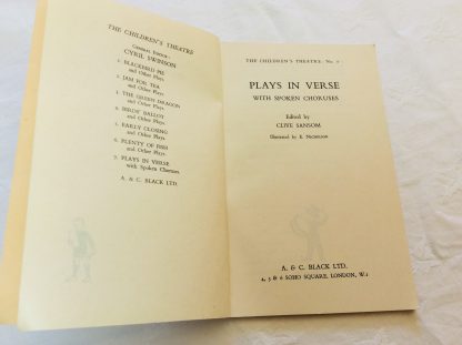 The Children's Theatre No 7 - Plays in Verse with Spoken Choruses - Image 2