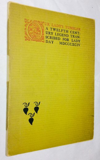 Our Lady's Tumbler: A Twelfth Century Legend Transcribed for Lady Day