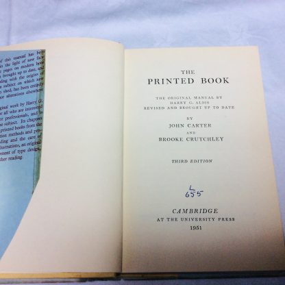 The Printed Book: The Original Manual by Harry G. Aldis, Revised and Brought up to Date by John Carter and Brooke Crutchley - Image 2
