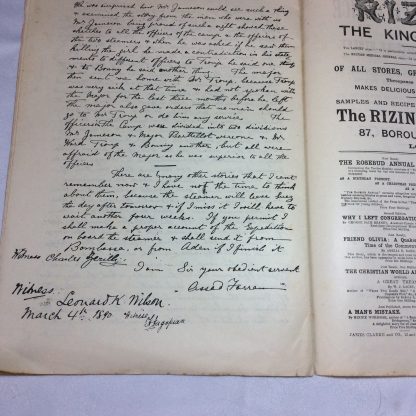 The Charges against Stanley's Rear Guard : Fac-simile of Assad Farran's sworn statement”, issued as a supplement to the Daily Graphic, 27 November 1890 - Image 2