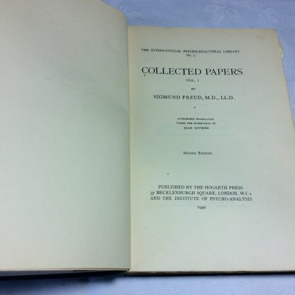 Collected Papers of Sigmund Freud (Vol. I: Early Papers & On the History of the Psychoanalytical Movement) - Image 2