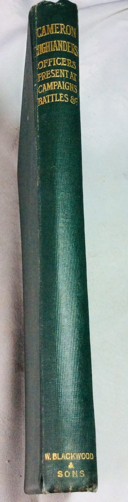 Cameron Highlanders. Officers Present at the Various Campaigns, Battles, &c. In Which the Regiment has Taken Part. List with Indices and Appendices - Image 5