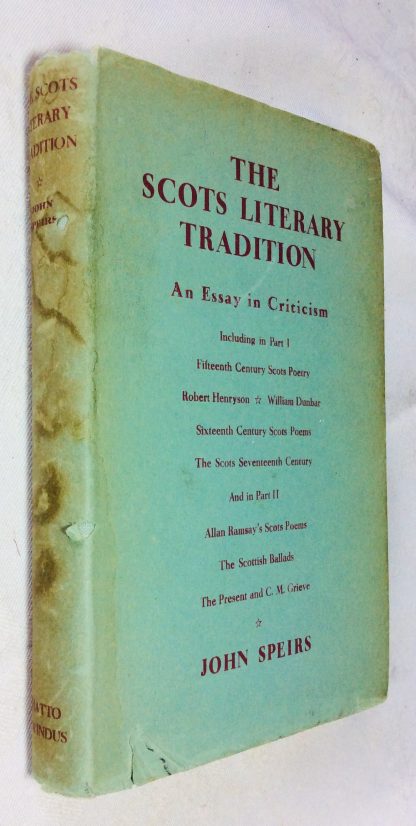 The Scots Literary Tradition: An Essay in Criticism