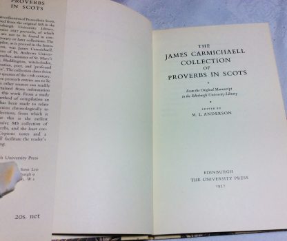 The James Carmichaell Collection of Proverbs in Scots, from the Original Manuscript in Edinburgh University Library - Image 2