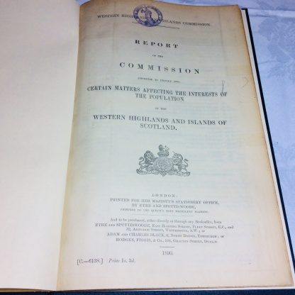 Report of the Commission appointed to enquire into certain matters affecting the interests of the population of the Western Highlands and Islands of Scotland - Image 2