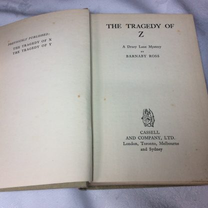 The tragedy of Z: A Drury Lane Mystery - Image 2