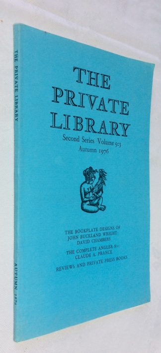 The Private Library, Second Series, Volume 9:3, Autumn 1976; The Bookplate Designs of John Buckland Wright, The Complete Angler