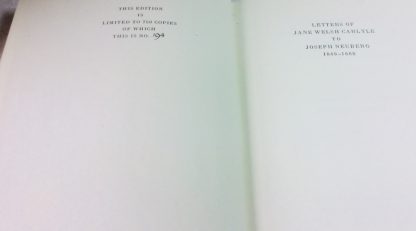 Letters of Jane Welsh Carlyle to Joseph Neuberg, 1848-1862 - Image 3