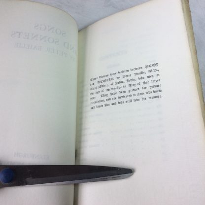 Songs and Sonnets: Privately Published (posthumously) Christmas 1914 - Image 2