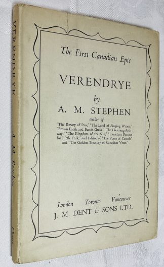 Verendrye: A Poem of the New World