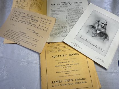Scottish Notes and Queries, 3rd Series Volume  XI, 1933 Nos.1,2,3,4,6,7 Volume XII Nos.1,2,3 5,6,7,8,9,10
