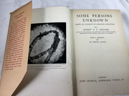 Some Persons Unknown,  Being an Account of Scientific Detection - Image 3