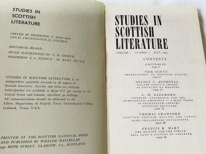 Studies in Scottish Literature. Vol. 1. No. 1. July 1963 - Image 2