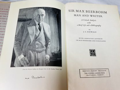 Sir Max Beerbohm: Man and Writer: A Critical Analysis with a Brief Life and a Bibliography - Image 2