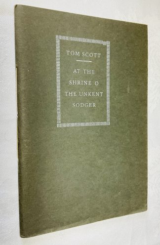 At the Shrine o' the Unkent Sodger: A Poem for Recitation