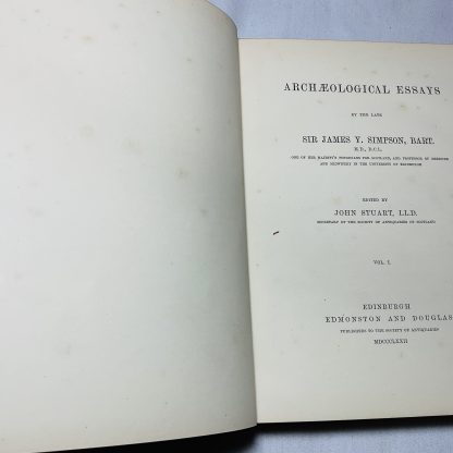 Archaeological Essays by the Late Sir James Y. Simpson [2 volume set] - Image 3
