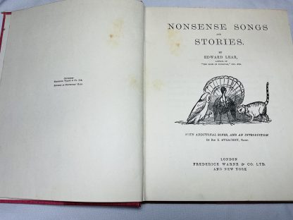 Nonsense Songs and Stories. With additional songs and an introduction by Sir E. Strachey. - Image 2